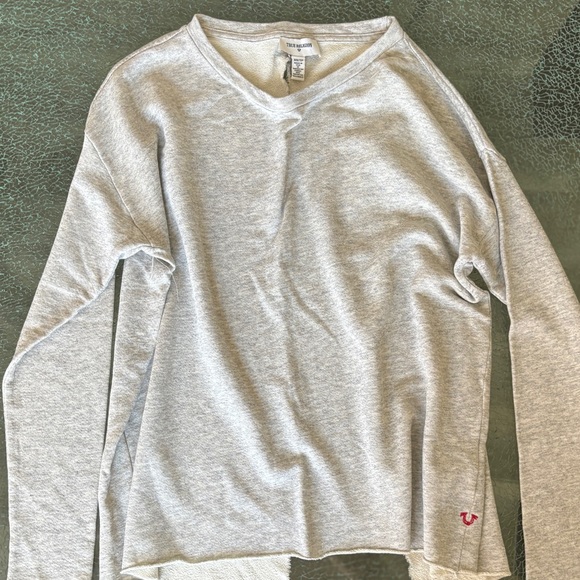 True Religion Open Back Gray Long Sleeve Top - Picture 5 of 11